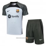 Tracksuit Barcelona 2023-2024 Short Sleeve Grey - Shorts
