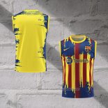 Barcelona Training Shirt 2023-2024 Without Sleeves Yellow and Blue
