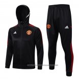 Hooded Tracksuit Manchester United 2022-2023 Black
