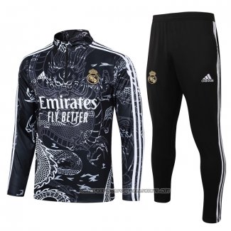 Sweatshirt Tracksuit Real Madrid 2023-2024 Kid Black