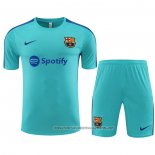 Tracksuit Barcelona 2023-2024 Short Sleeve Green - Shorts