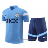 Tracksuit Manchester City 2022-2023 Short Sleeve Blue - Shorts