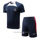 Tracksuit Paris Saint-Germain 2022-2023 Short Sleeve Blue - Shorts