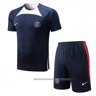 Tracksuit Paris Saint-Germain 2022-2023 Short Sleeve Blue - Shorts