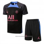 Tracksuit Paris Saint-Germain Jordan 2022-2023 Short Sleeve Black and Blue - Shorts